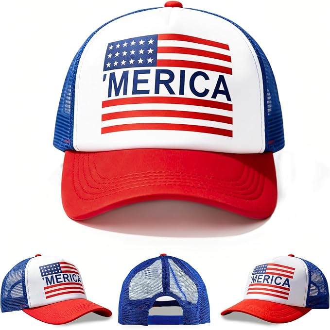 Mesh American Flag Hat